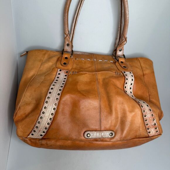 Bed Stu Tan Leather Tote with Studded Accents - Picture 5 of 16